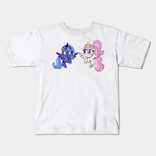 Pony Life Pink Mane Celestia and Woona Kids T-Shirt